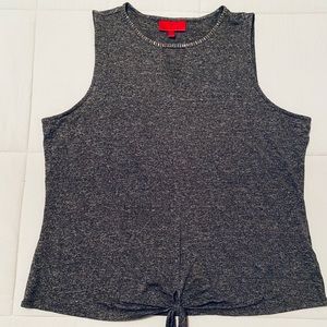 Jennifer Lopez Grey Tie Tank Top
